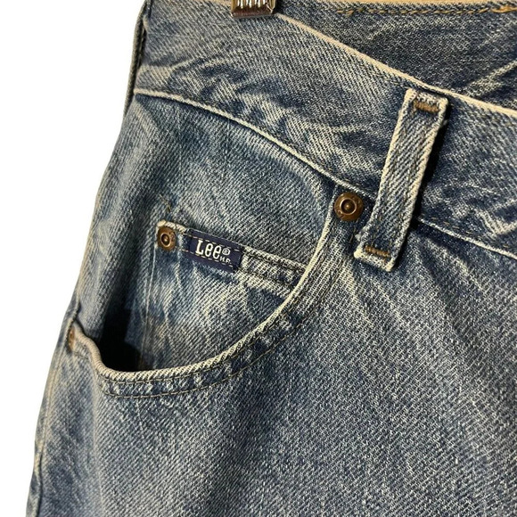 Lee Jeans Light Wash 90s Mom Fit Tapered Leg High Rise Waist 100% Cotton Plus 16 - Picture 6 of 8